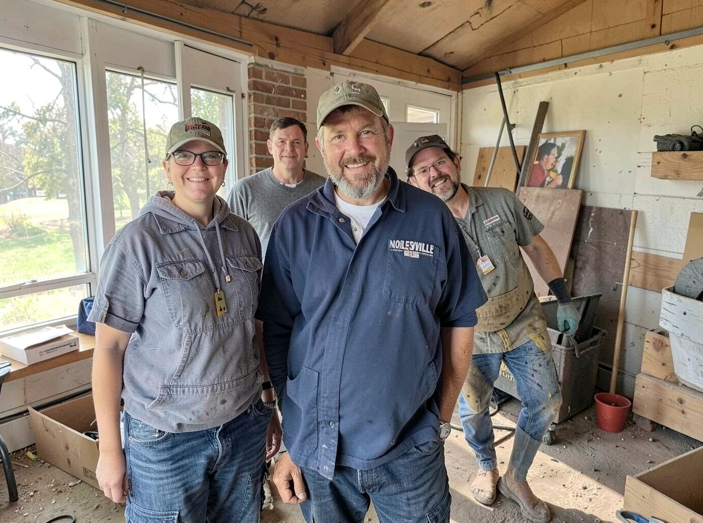 The Noblesville Roof & Leak Pros team at work in Noblesville