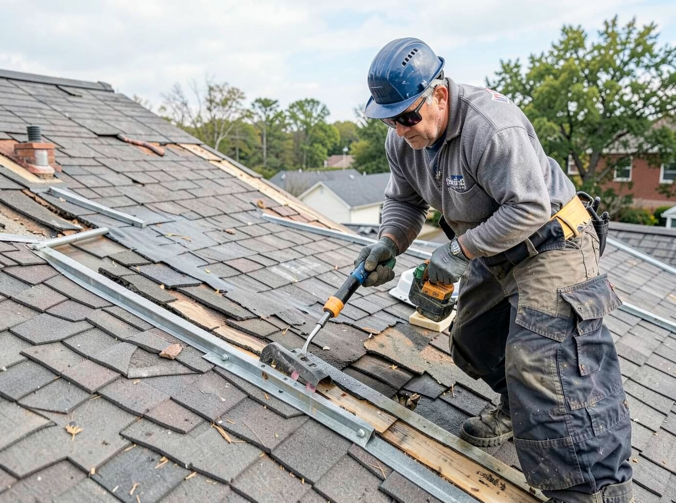 roof repair work by Noblesville Roof & Leak Pros in Noblesville, Indiana