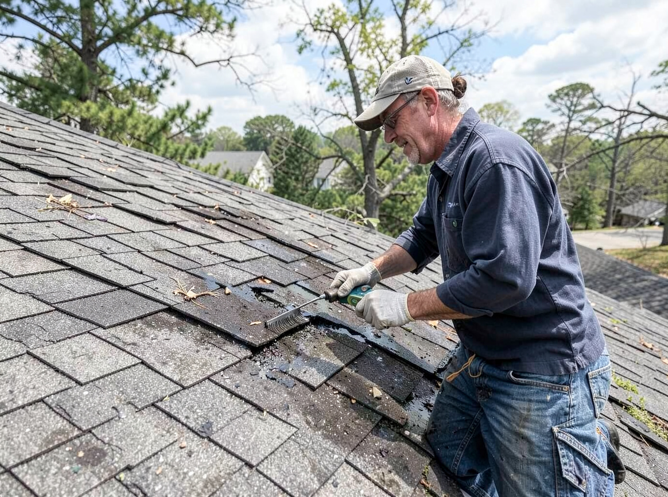 Shingle Roof Leak Repair in Noblesville