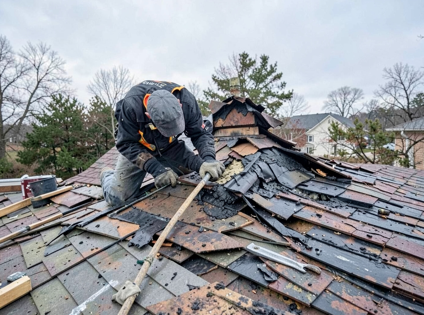 Storm Damage Roof Repair in Noblesville