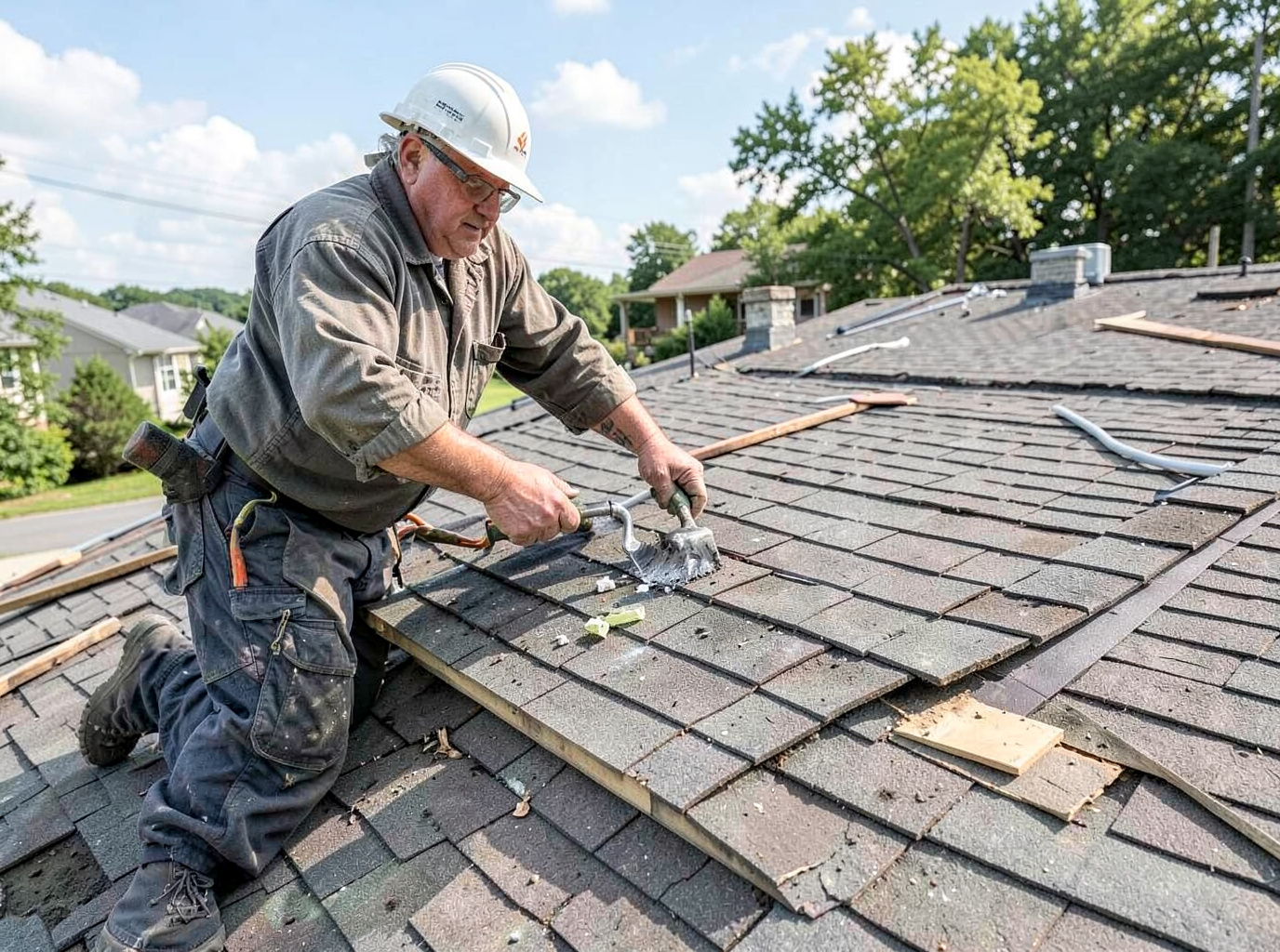 Wind Damage Roof Repair in Noblesville